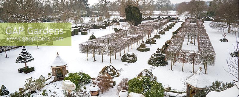 Highgrove Garden im Schnee, Januar 2013