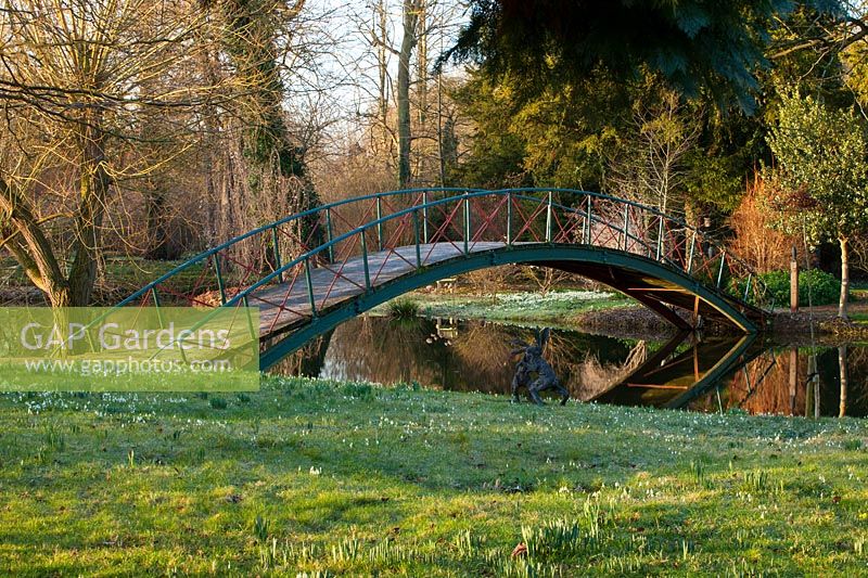 Brücke im Winter, Chippenham Park, Cambridgeshire.